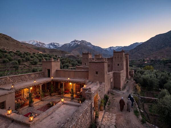 A Berber kasbah lodge in the Imlil valley beneath Mount Toubkal