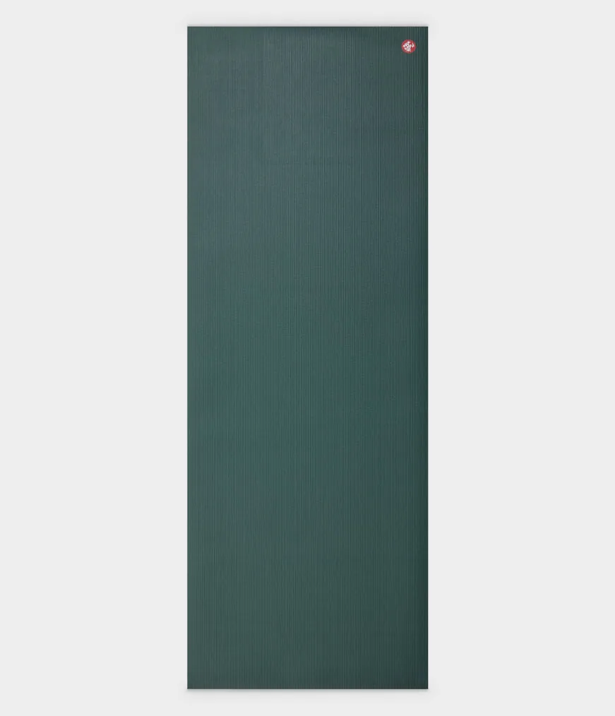 Manduka PRO mat unrolled flat, top view of the closed-cell surface